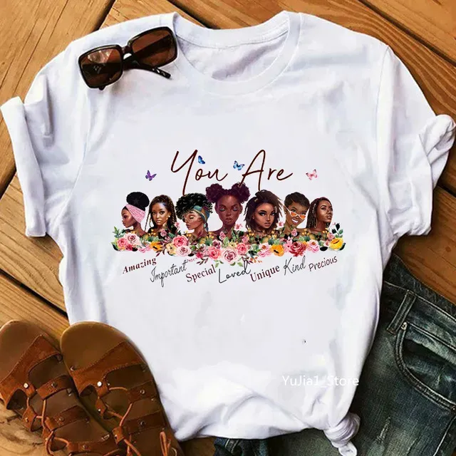 Summer Women Casual Short-Sleeved Round Neck Graphic Slogan Printed T-Shirt - Image 5