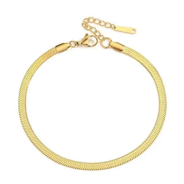 Wholesale Women Men Steel Gold Snake Bone Chain Bracelet - Image 10