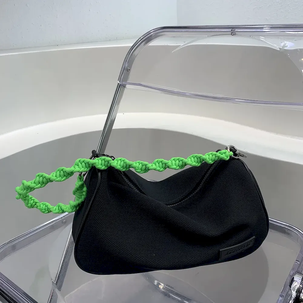 Women Trendy Creative Twist Design Chain Decoration Large Capacity PVC Shoulder Bag - Image 9
