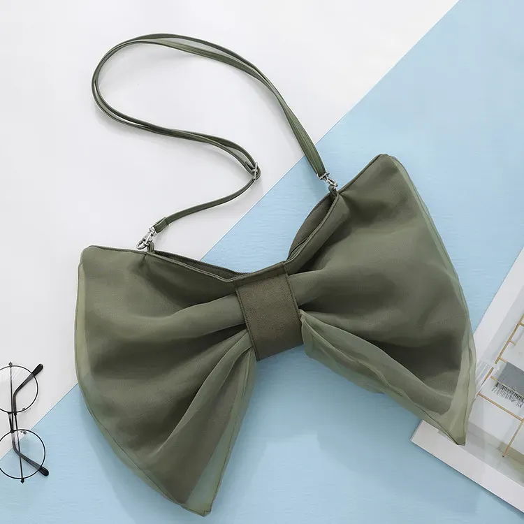 Women'S Fashion Design Bow Canvas Shoulder Bag - Image 10