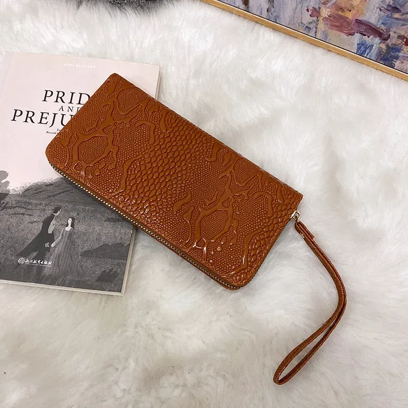 Women Fashion Vintage Embossed Long Coin Purse - Image 8