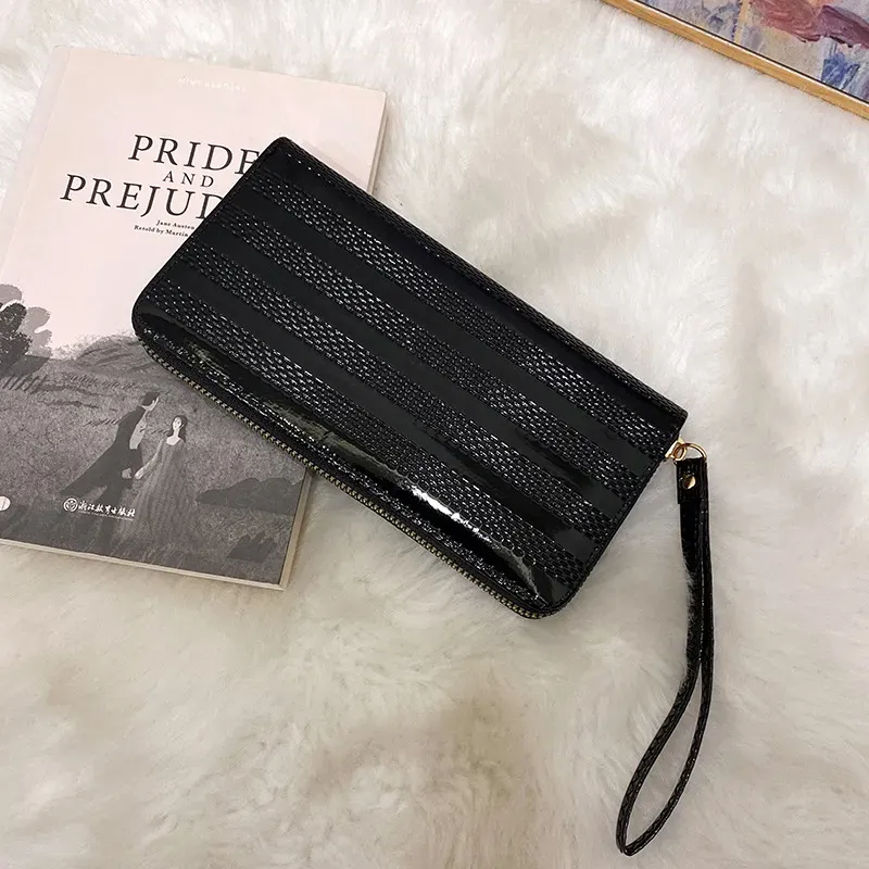 Women Fashion Vintage Embossed Long Coin Purse - Image 10