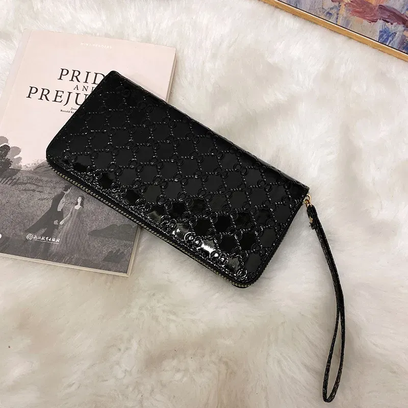 Women Fashion Vintage Embossed Long Coin Purse - Image 12