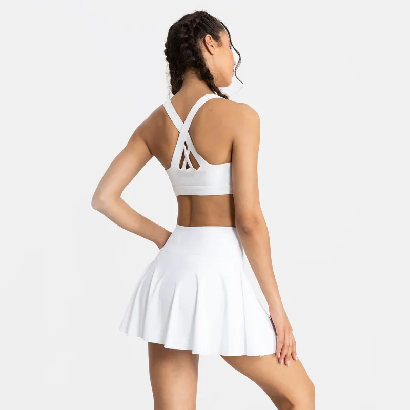 Women'S Slim Running Fitness Anti-Fade Pocket Sports Mini Skirt Biker Shorts - Image 3
