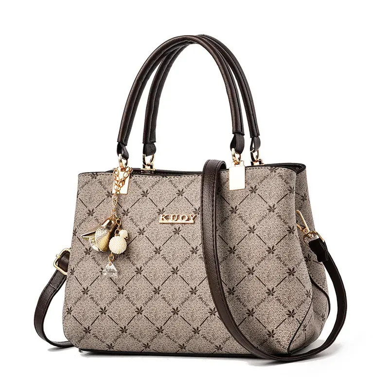 Women Fashion Floral Bell Pendant Large Capacity Handle Bag - Image 5