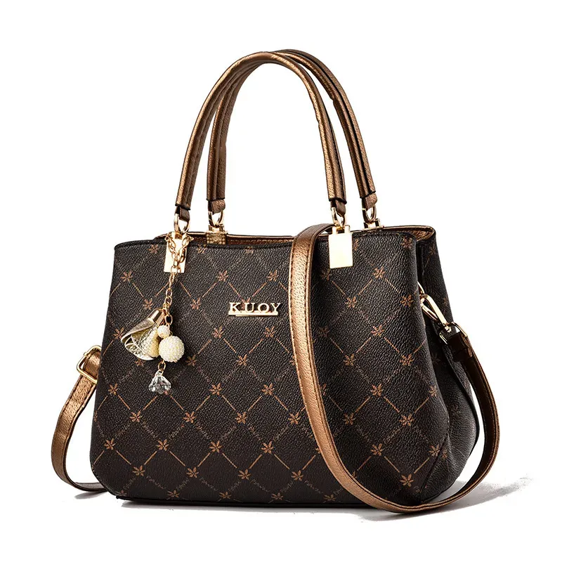 Women Fashion Floral Bell Pendant Large Capacity Handle Bag - Image 10