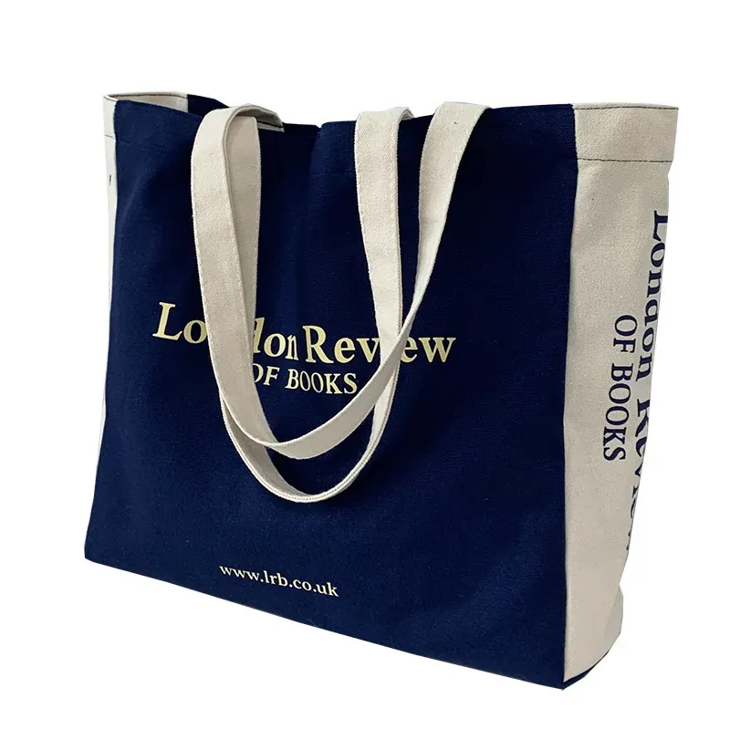Women Fashionable Simple Letter Print Large Capacity Canvas Tote Bag - Image 5