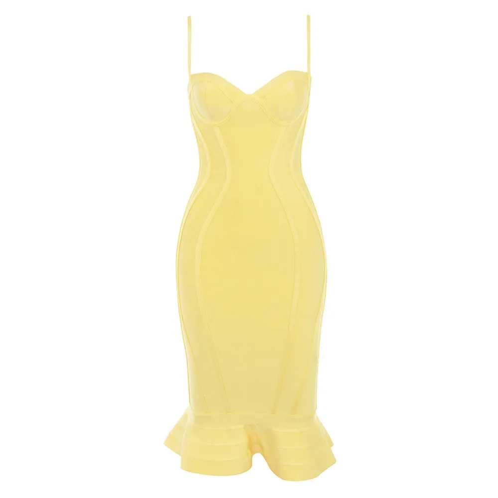 Women Fishtail Skinny Sling Banquet Evening Party Dress