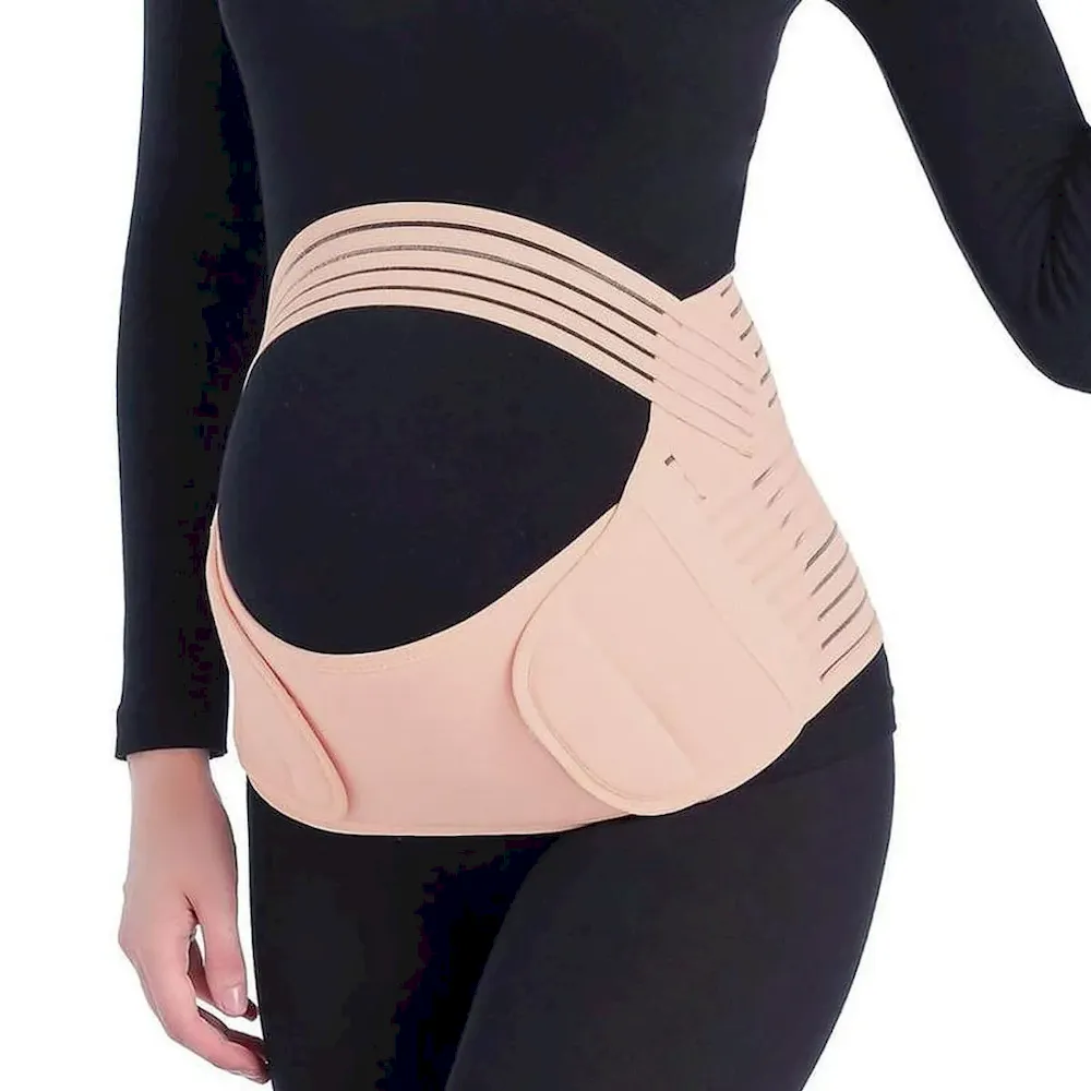 Pregnant Women Fashion Solid Color Belly Belt Set