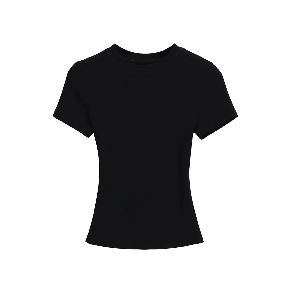 Women Simple Solid Color Short Sleeve T-Shirt - Image 3