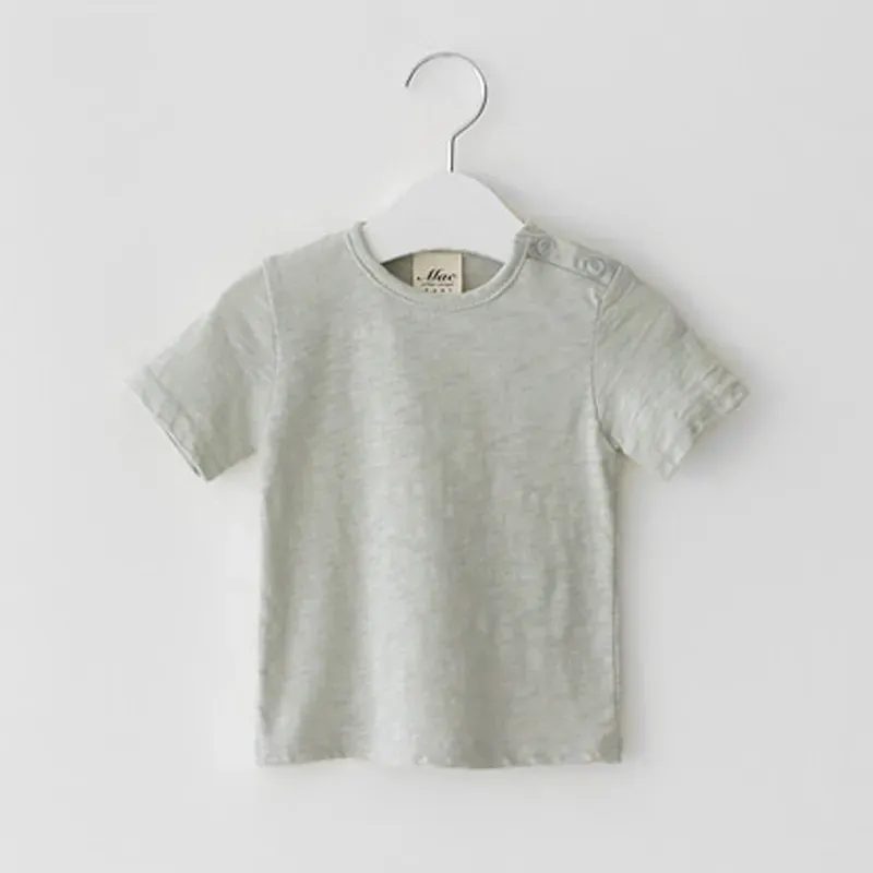Wholesale Kids Baby Casual Solid Color Cotton Short-Sleeve T-Shirt - Image 8