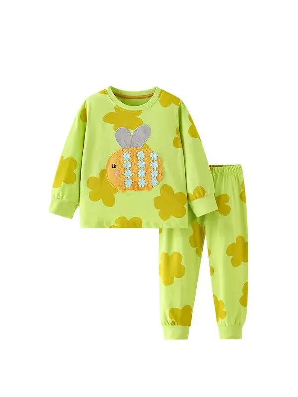 Wholesale Girl Fashion Casual Floral Printed Long-Sleeve Sweatshirt Slim Fit Pants Two-Piece Set - Image 5
