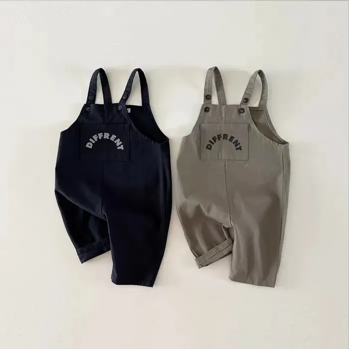 Wholesale Kids Baby Unisex Spring Autumn Casual Suspender Pants - Image 3