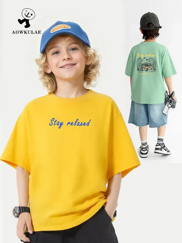 Wholesale Summer Boys Casual Short-Sleeved T-Shirt - Image 2