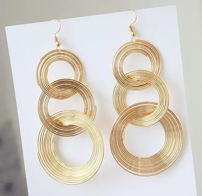 Wholesale Unique Disc Exaggerated Fashion Earrings - Image 18