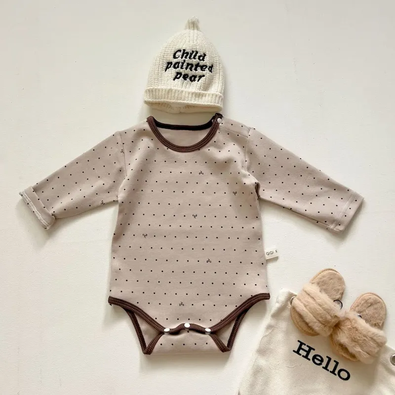Wholesale Kids Baby Fashion Cartoon Printed Autumn And Winter Cotton Long-Sleeve Rompers - Image 3