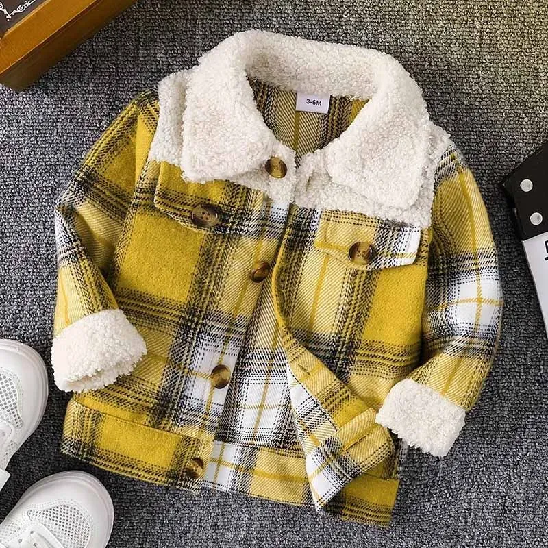 Wholesale Kids Baby Boys Girls Spring Autumn Casual Long Sleeve Plush Coat - Image 2