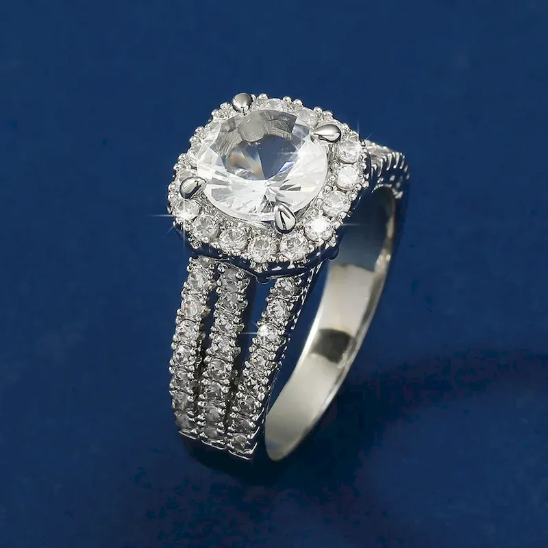 Wholesale Women Fashion Simple Solid Color Rhinestone Ring