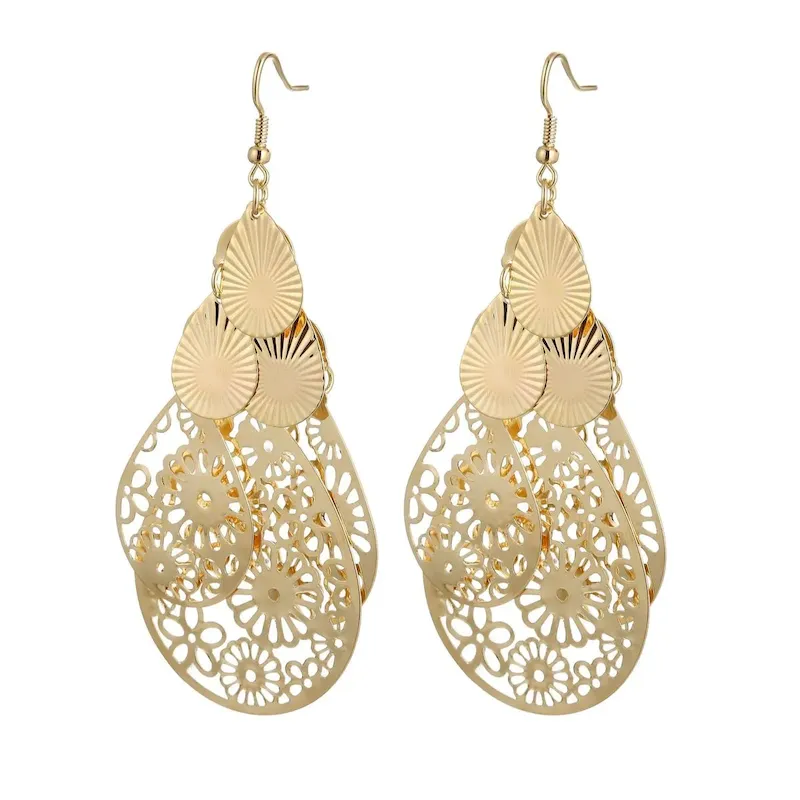 Wholesale Unique Disc Exaggerated Fashion Earrings - Image 17