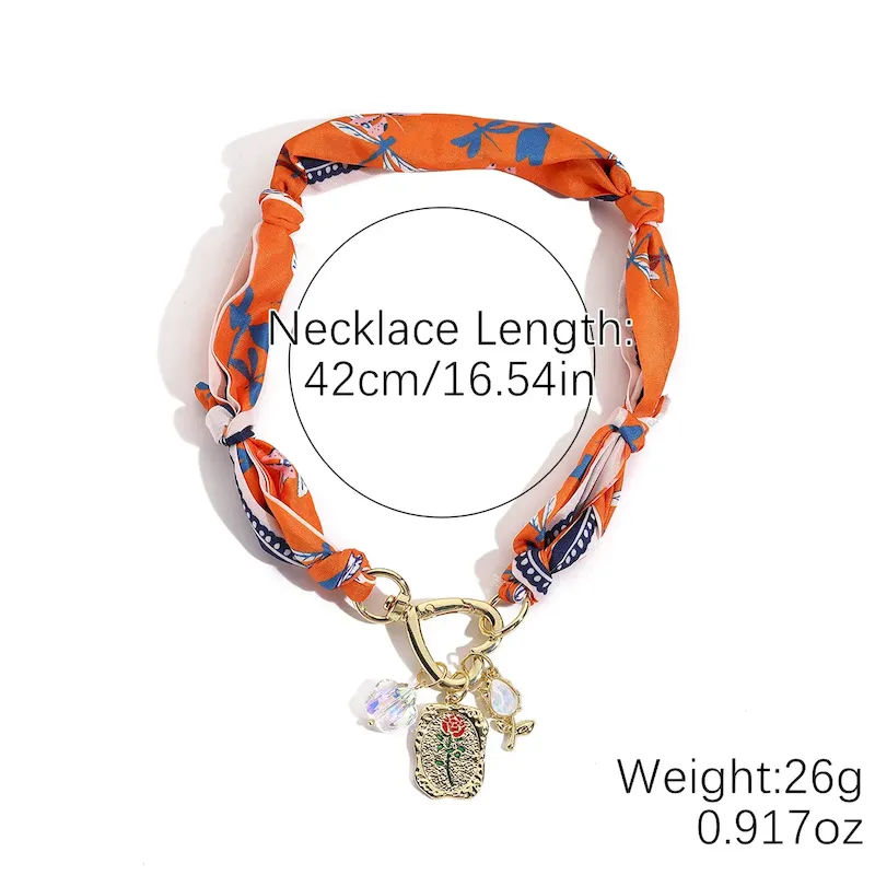 Wholesale Summer Satin Scarf Necklace - Image 10