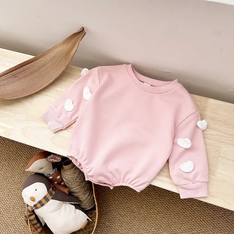 Wholesale Newborn Infant Baby Stereo Clouds Floral One-Piece Rompers - Image 3