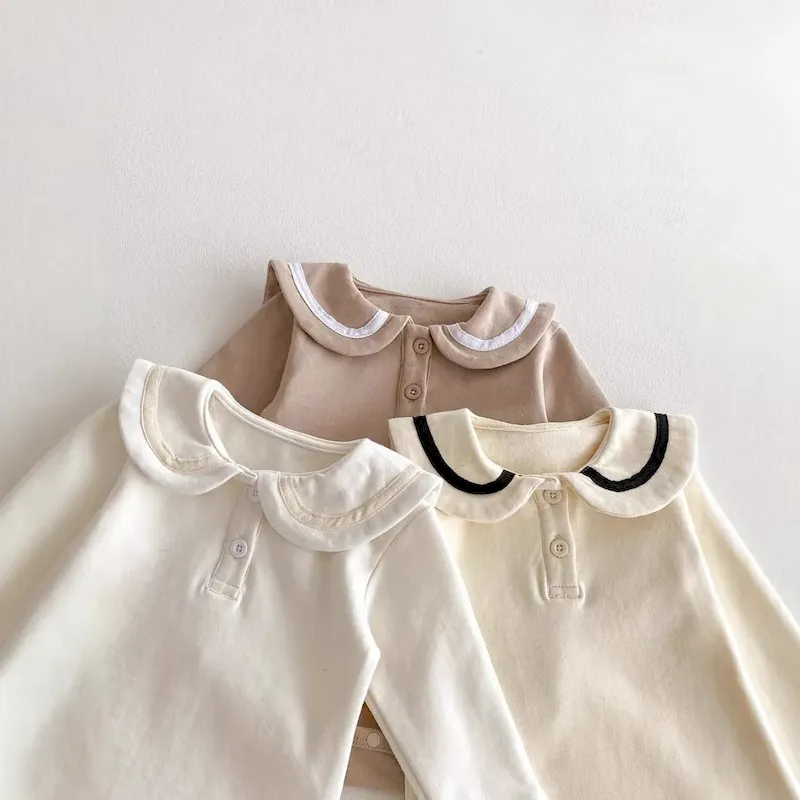 Wholesale Kids Baby Boys Girls Casual Cute Long Sleeve Romper - Image 5